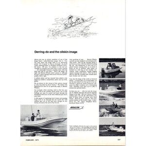 1971 Boston Whaler Center Console Boat Vintage Print Ad Cartoon 70s Wall Art